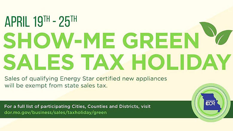 Arnold to take part in Show-Me Green Sales Tax Holiday April 19-April 25